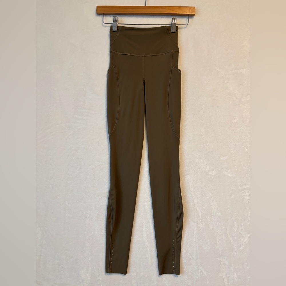 Lululemon womens leggings Fast and Free High-Rise Tight  pockets Nomad size 0‎ - Picture 3 of 13